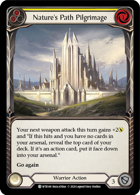 Nature's Path Pilgrimage (Yellow) [U-WTR148] (Welcome to Rathe Unlimited)  Unlimited Rainbow Foil | RetroPlay Games
