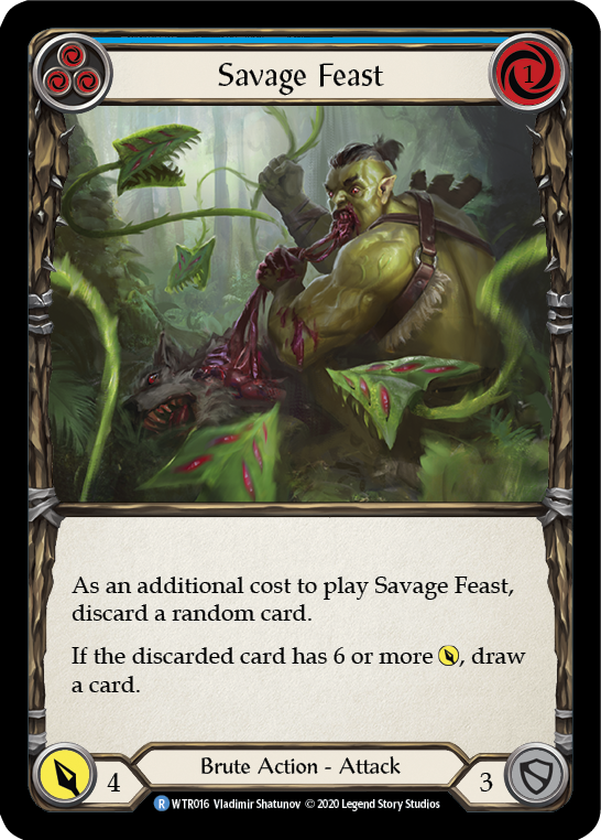 Savage Feast (Blue) [U-WTR016] (Welcome to Rathe Unlimited)  Unlimited Normal | RetroPlay Games