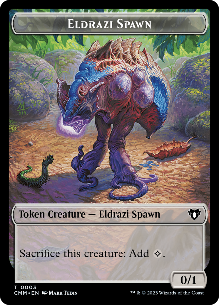 Eldrazi Spawn // Construct (0042) Double-Sided Token [Commander Masters Tokens] | RetroPlay Games