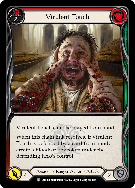 Virulent Touch (Red) [OUT168] (Outsiders)  Rainbow Foil | RetroPlay Games