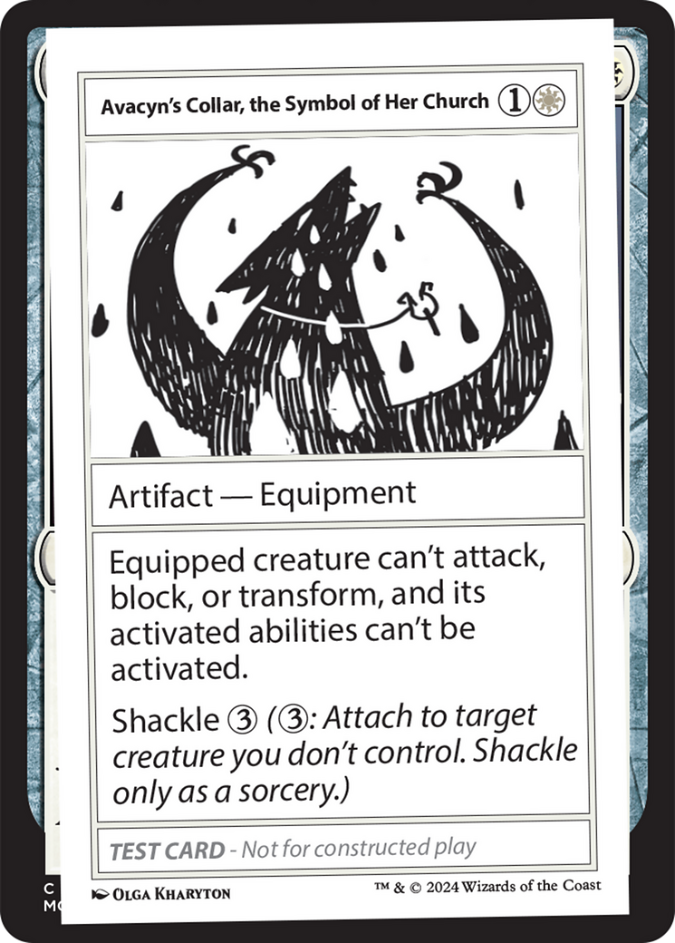 Avacyn's Collar, the Symbol of Her Church [Mystery Booster 2 Playtest Cards] | RetroPlay Games