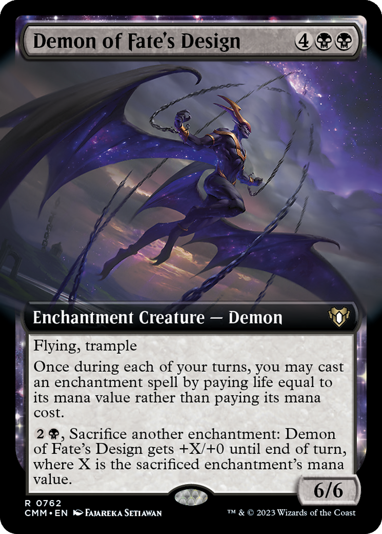 Demon of Fate's Design (Extended Art) [Commander Masters] | RetroPlay Games