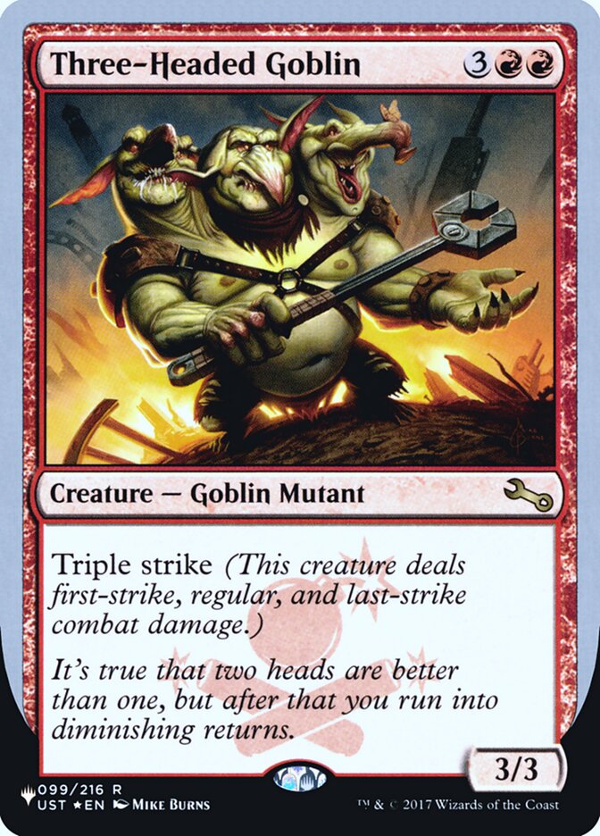 Three-Headed Goblin (Unfinity Foil Edition) [The List] | RetroPlay Games