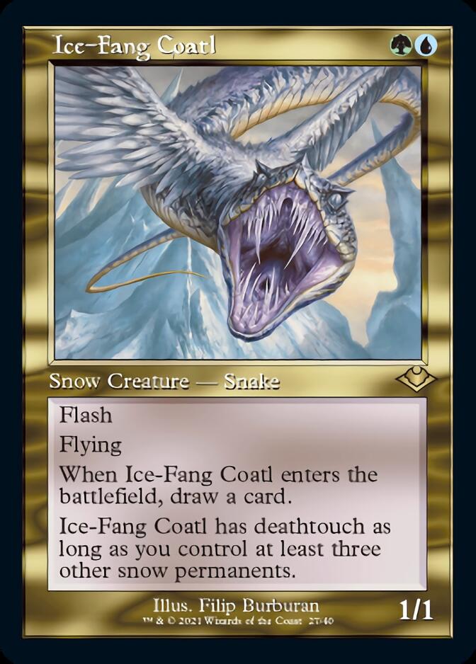 Ice-Fang Coatl (Retro Foil Etched) [Modern Horizons] | RetroPlay Games