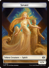 Spirit (0008) // Spirit (0009) Double-Sided Token [Tarkir: Dragonstorm Tokens] | RetroPlay Games