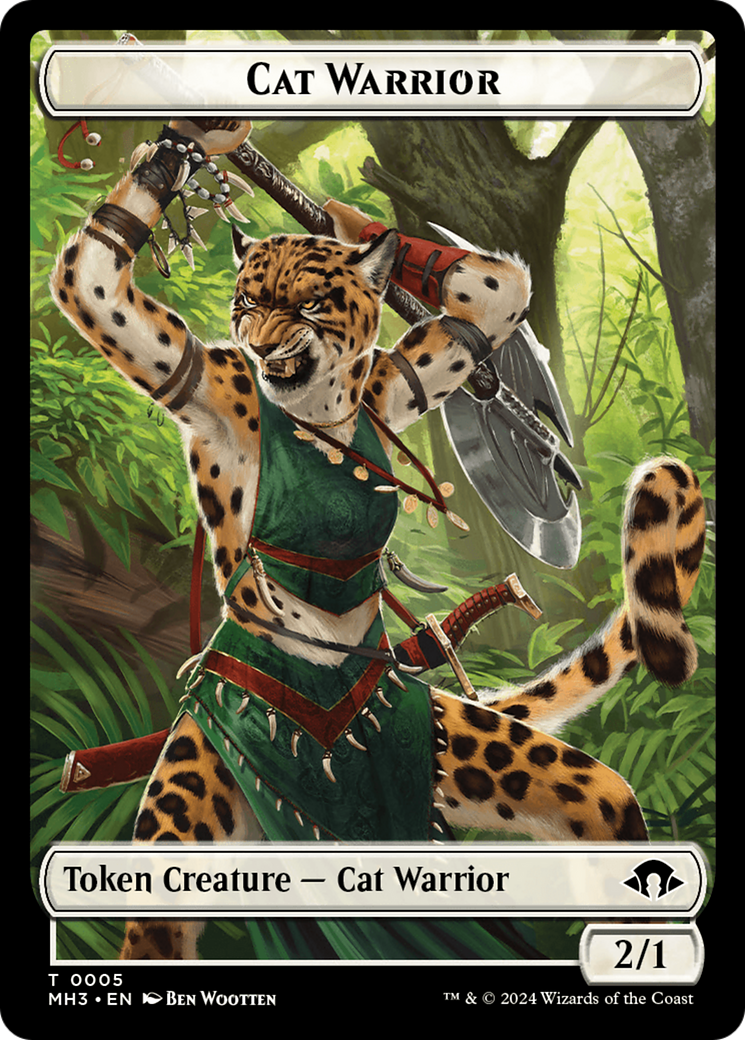 Cat Warrior Token [Modern Horizons 3 Tokens] | RetroPlay Games