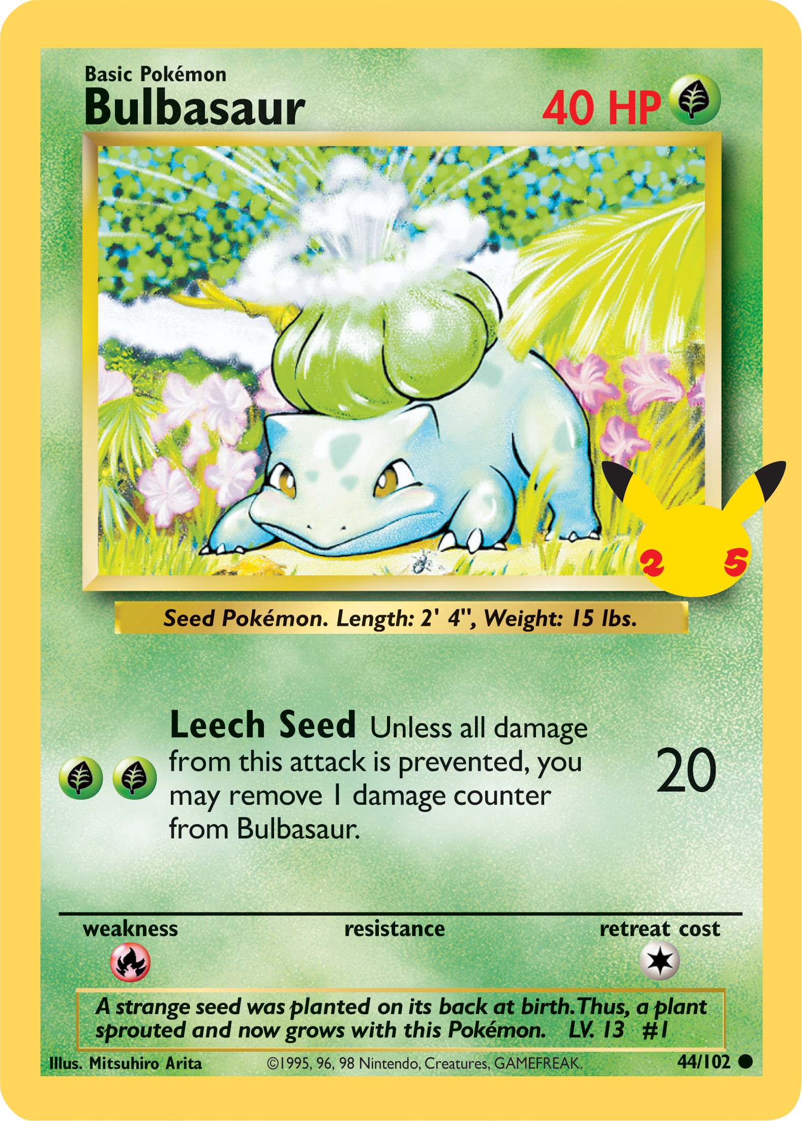 Bulbasaur (44/102) (Jumbo Card) [First Partner Pack] | RetroPlay Games