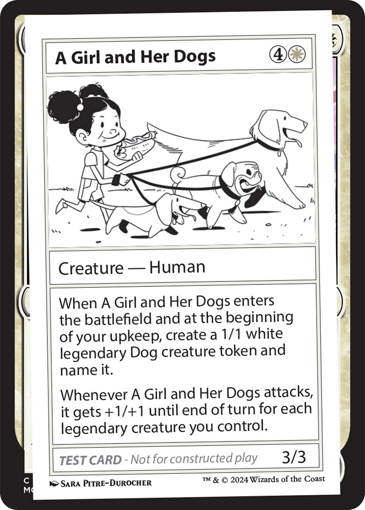 A Girl and Her Dogs [Mystery Booster 2 Playtest Cards] | RetroPlay Games