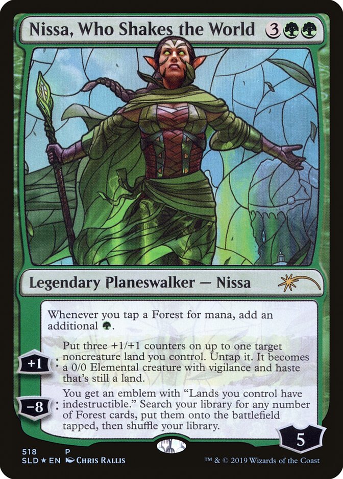 Nissa, Who Shakes the World (Stained Glass) [Secret Lair Drop Promos] | RetroPlay Games