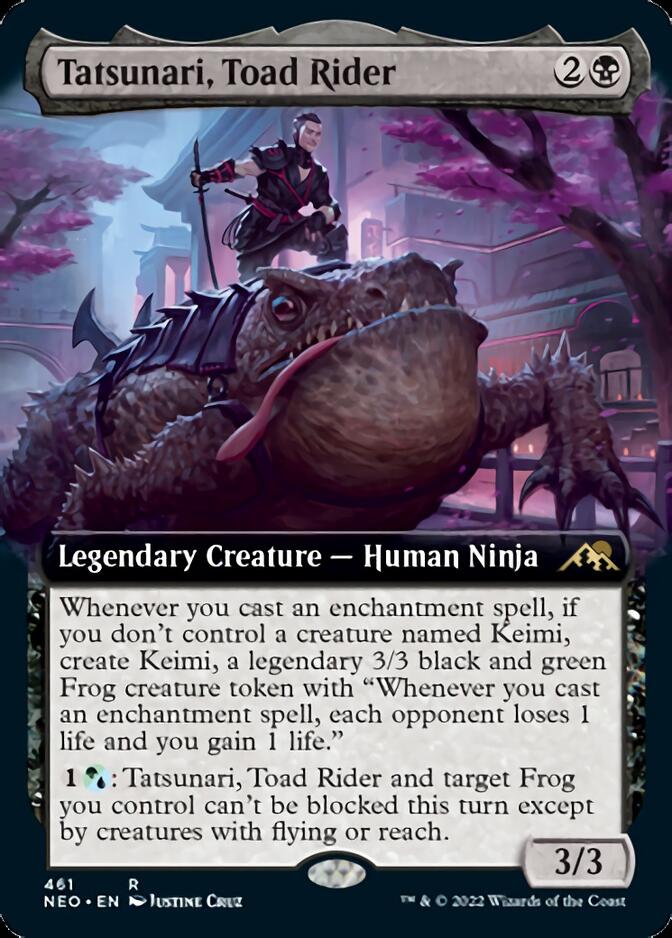 Tatsunari, Toad Rider (Extended Art) [Kamigawa: Neon Dynasty] | RetroPlay Games