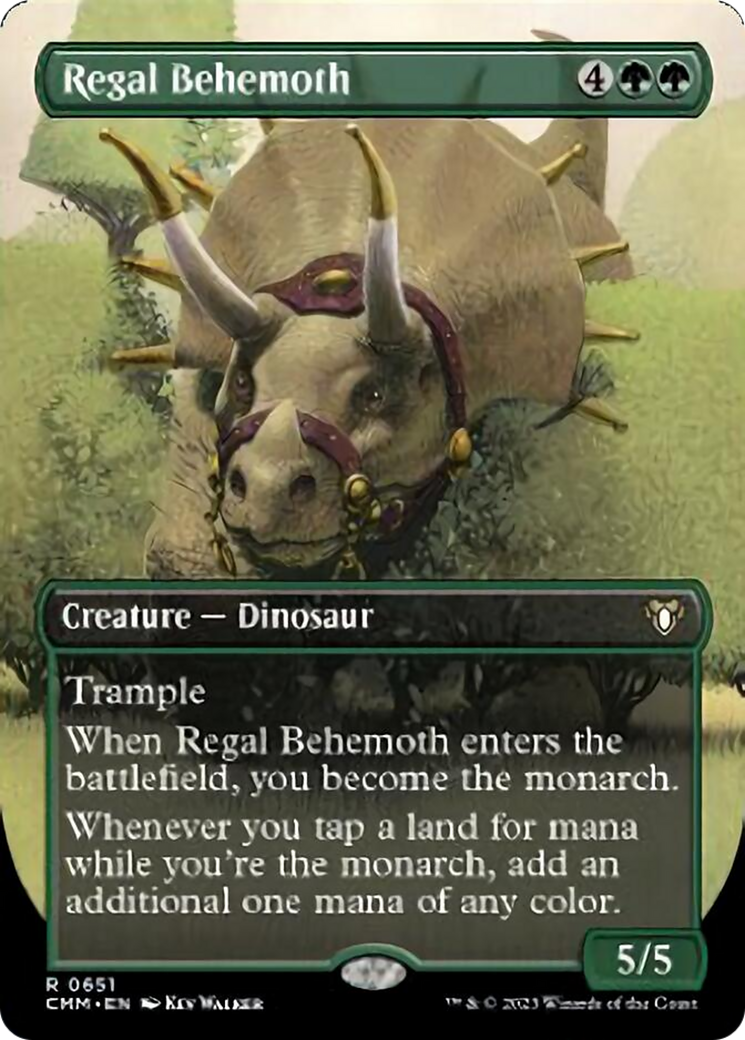 Regal Behemoth (Borderless Alternate Art) [Commander Masters] | RetroPlay Games