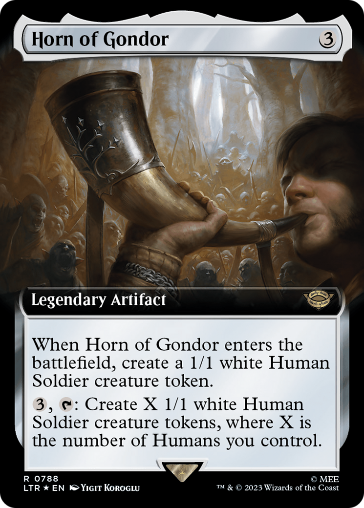 Horn of Gondor (Extended Art) (Surge Foil) [The Lord of the Rings: Tales of Middle-Earth] | RetroPlay Games