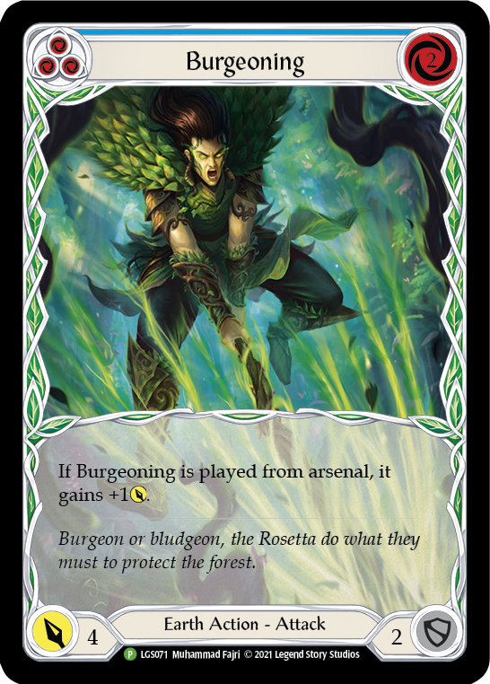 Burgeoning (Blue) [LGS071] (Promo)  Rainbow Foil | RetroPlay Games