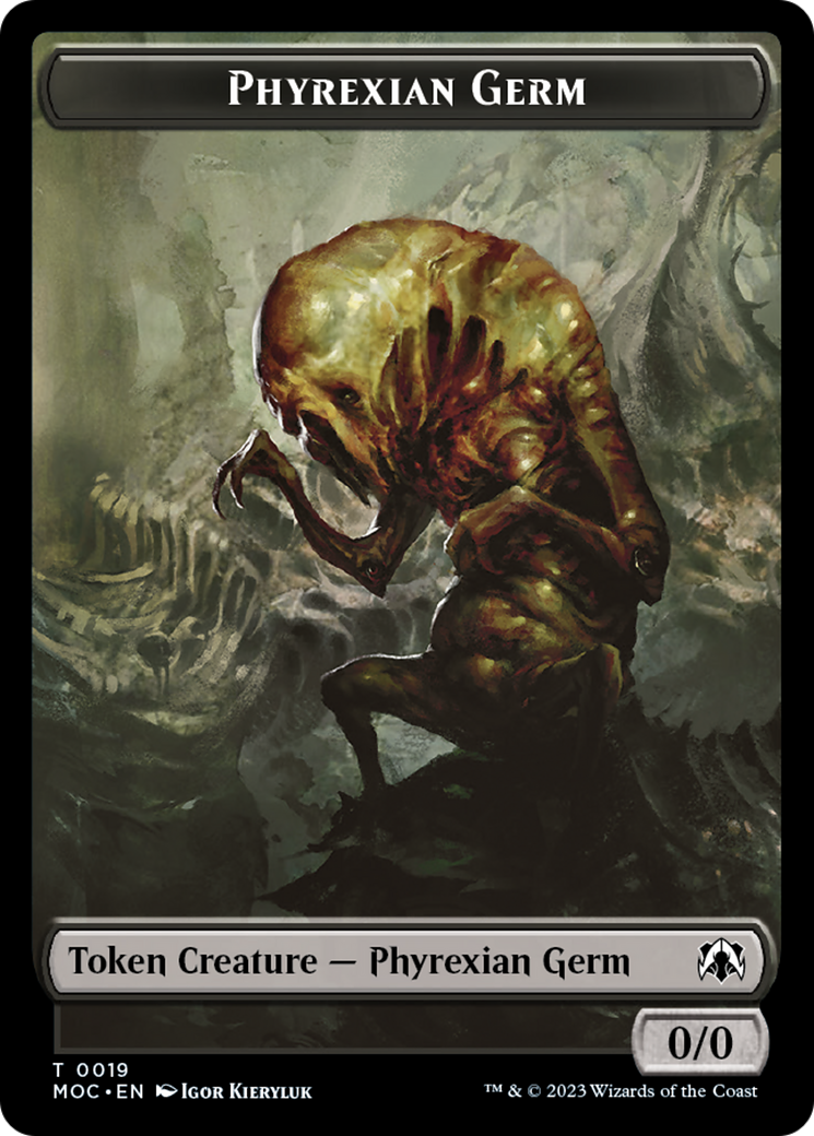 Phyrexian Germ // Myr Double-Sided Token [March of the Machine Commander Tokens] | RetroPlay Games