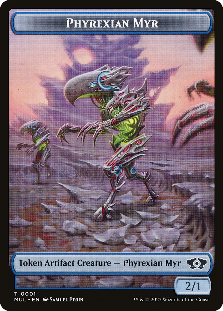 Phyrexian Myr // Dinosaur Double-Sided Token [March of the Machine Tokens] | RetroPlay Games