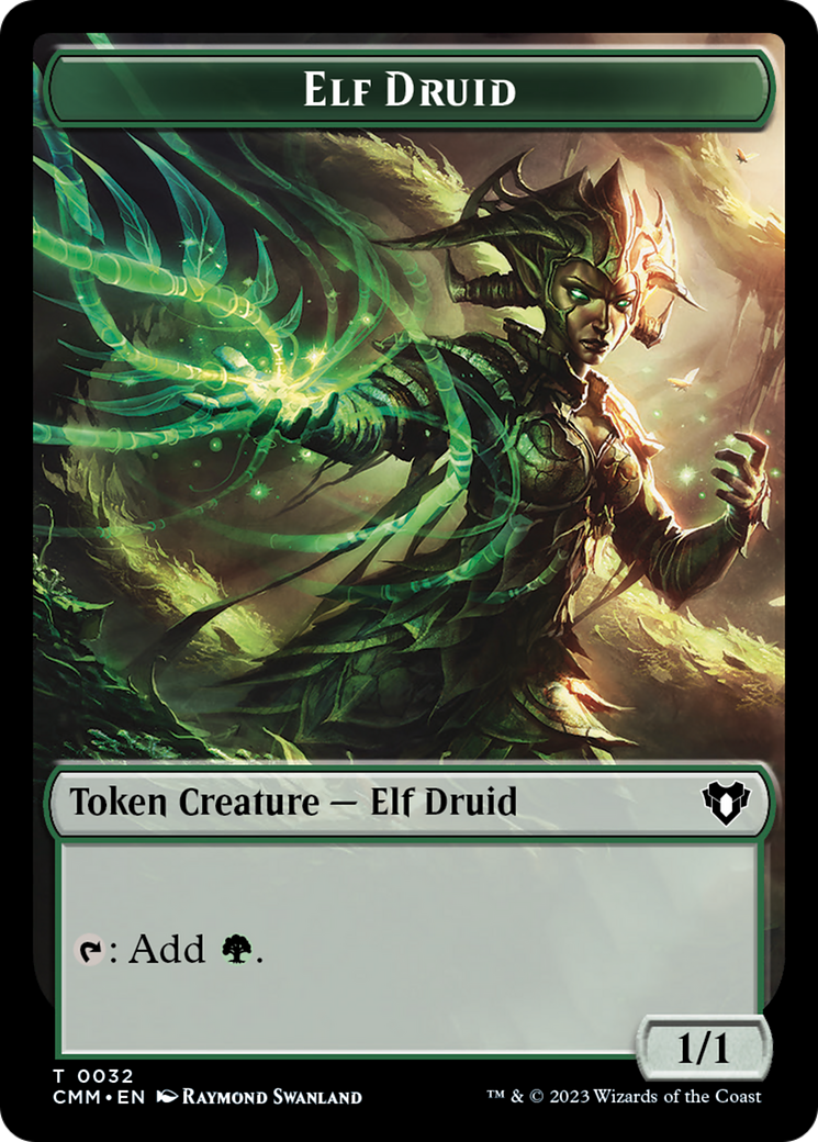 Elf Druid Token [Commander Masters Tokens] | RetroPlay Games