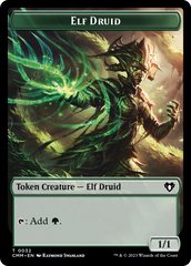 Elemental (0024) // Elf Druid Double-Sided Token [Commander Masters Tokens] | RetroPlay Games