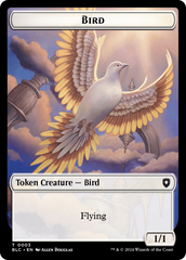 Storm Crow // Bird (003) Double-Sided Token [Bloomburrow Commander Tokens] | RetroPlay Games