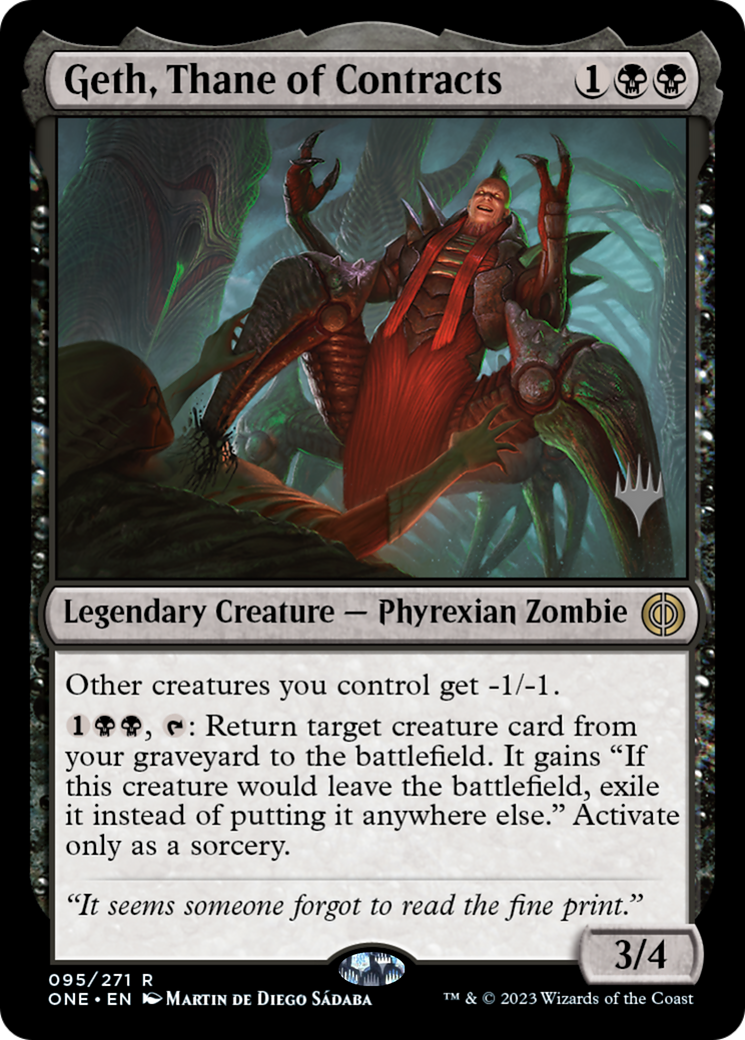 Geth, Thane of Contracts (Promo Pack) [Phyrexia: All Will Be One Promos] | RetroPlay Games