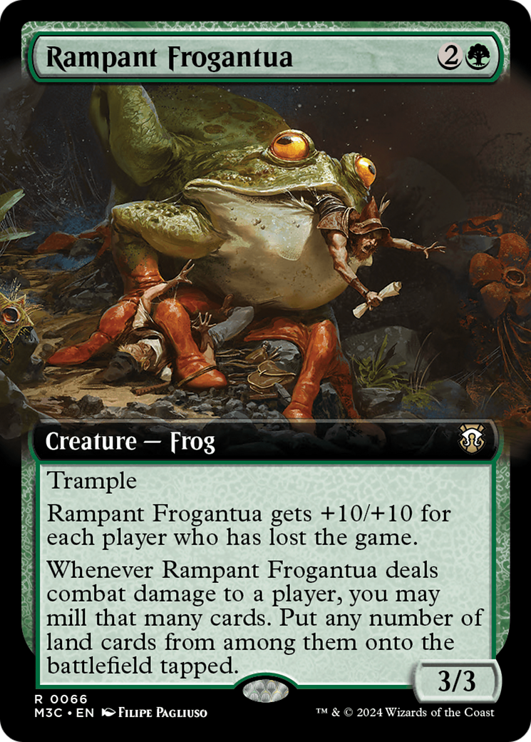 Rampant Frogantua (Extended Art) (Ripple Foil) [Modern Horizons 3 Commander] | RetroPlay Games