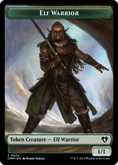 Elf Warrior // Cleric Double-Sided Token [Commander Masters Tokens] | RetroPlay Games