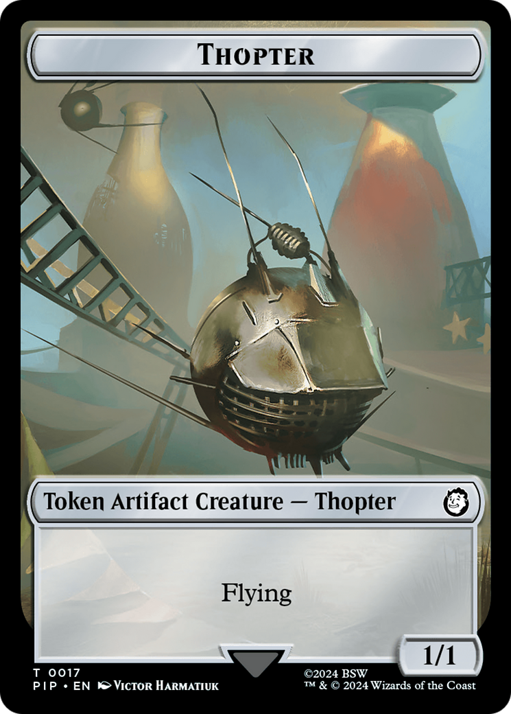 Food (0012) // Thopter Double-Sided Token [Fallout Tokens] | RetroPlay Games