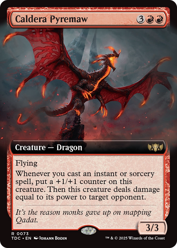 Caldera Pyremaw (Extended Art) [Tarkir: Dragonstorm Commander] | RetroPlay Games