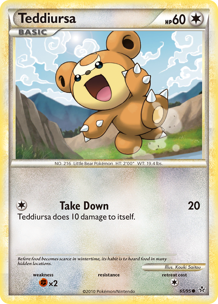 Teddiursa (65/95) [HeartGold & SoulSilver: Unleashed] | RetroPlay Games