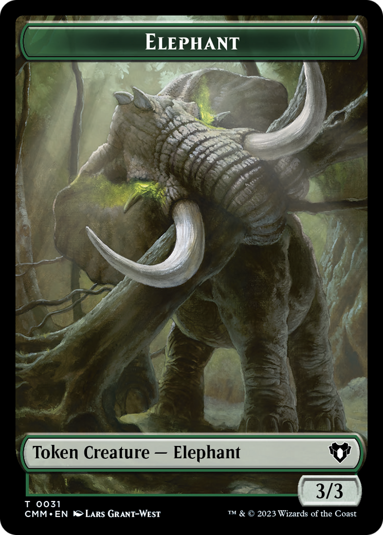 Elephant Token [Commander Masters Tokens] | RetroPlay Games