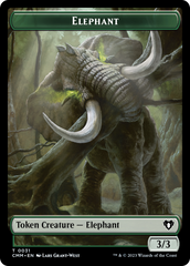 Soldier // Elephant Double-Sided Token [Commander Masters Tokens] | RetroPlay Games