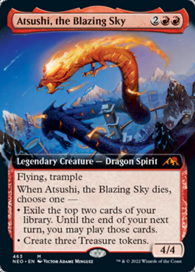 Atsushi, the Blazing Sky (Extended Art) [Kamigawa: Neon Dynasty] | RetroPlay Games