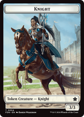 Human // Knight Double-Sided Token [Foundations Tokens] | RetroPlay Games