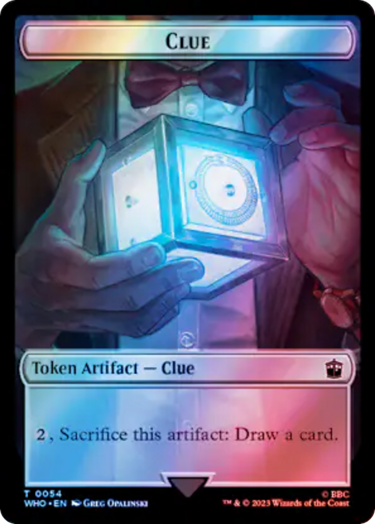 Copy // Clue (0054) Double-Sided Token (Surge Foil) [Doctor Who Tokens] | RetroPlay Games