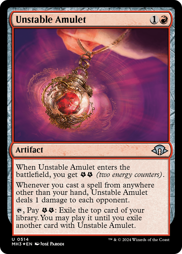 Unstable Amulet (Ripple Foil) [Modern Horizons 3] | RetroPlay Games