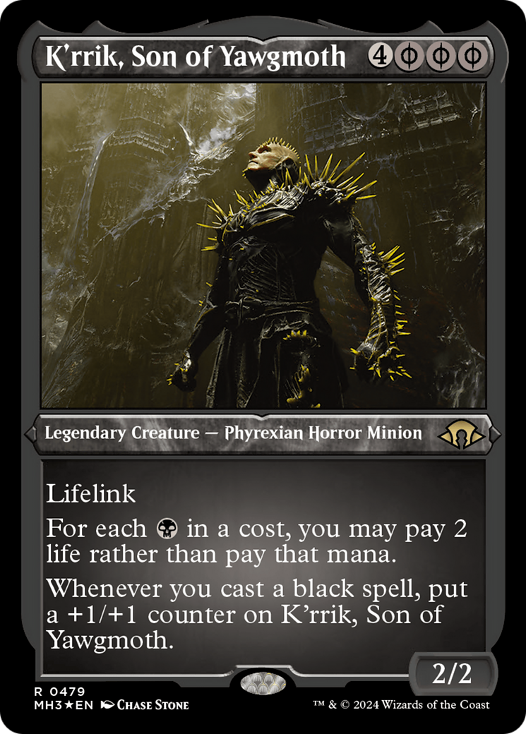 K'rrik, Son of Yawgmoth (Foil Etched) [Modern Horizons 3] | RetroPlay Games