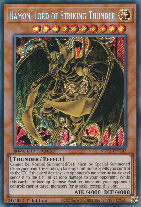 Hamon, Lord of Striking Thunder [SGX3-ENG02] Secret Rare | RetroPlay Games