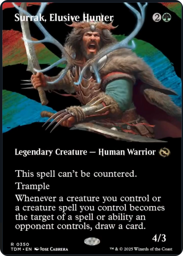 Surrak, Elusive Hunter (Borderless) [Tarkir: Dragonstorm] | RetroPlay Games