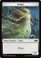 Spirit // Treasure Double-Sided Token [Tarkir: Dragonstorm Commander Tokens] | RetroPlay Games