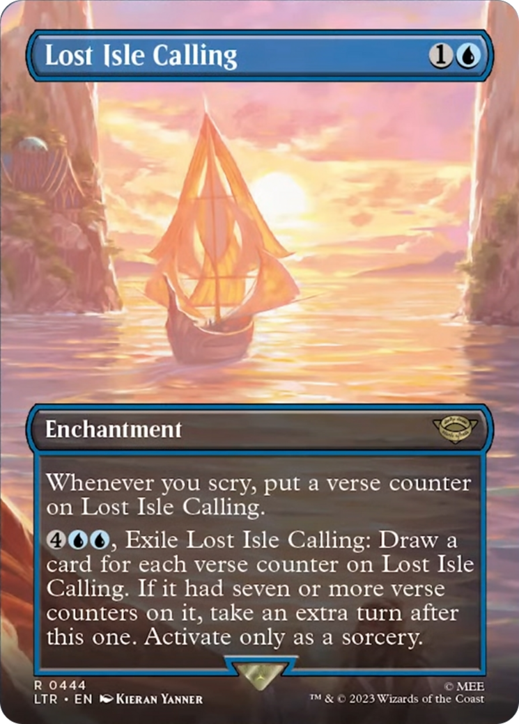 Lost Isle Calling (Borderless Alternate Art) [The Lord of the Rings: Tales of Middle-Earth] | RetroPlay Games