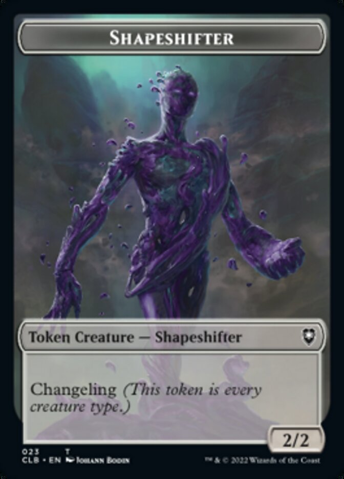 Kor Warrior // Shapeshifter (023) Double-Sided Token [Commander Legends: Battle for Baldur's Gate Tokens] | RetroPlay Games