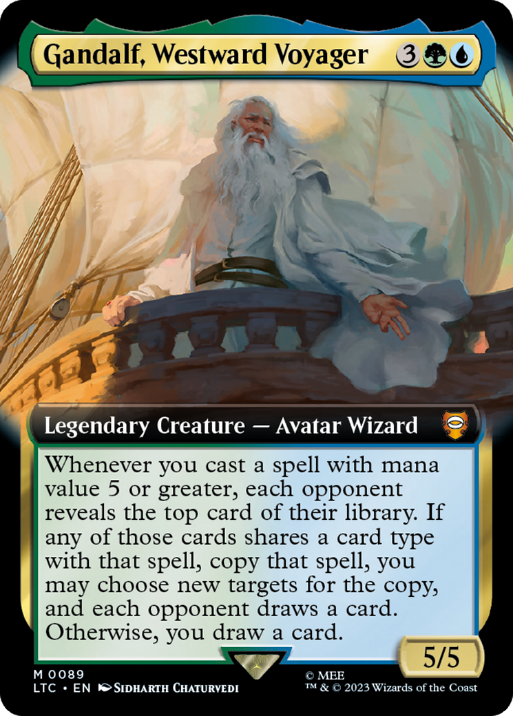 Gandalf, Westward Voyager (Extended Art) [The Lord of the Rings: Tales of Middle-Earth Commander] | RetroPlay Games