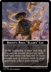 Bounty: Rissa "Blades" Lee // Bounty Rules Double-Sided Token [Outlaws of Thunder Junction Commander Tokens] | RetroPlay Games