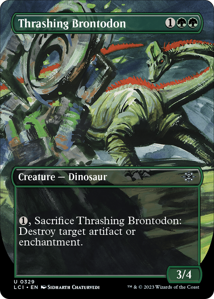 Thrashing Brontodon (Borderless) [The Lost Caverns of Ixalan] | RetroPlay Games