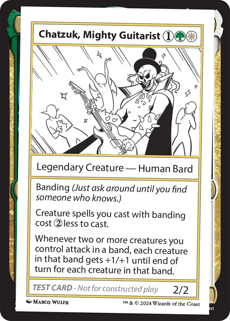 Chatzuk, Mighty Guitarist [Mystery Booster 2 Playtest Cards] | RetroPlay Games