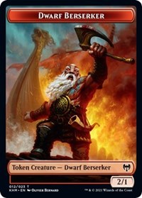 Dwarf Berserker // Spirit Double-Sided Token [Kaldheim Tokens] | RetroPlay Games