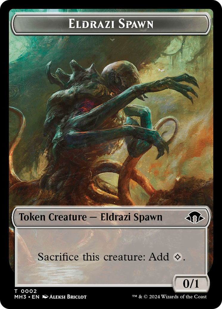 Eldrazi Spawn // Clue Double-Sided Token [Modern Horizons 3 Tokens] | RetroPlay Games