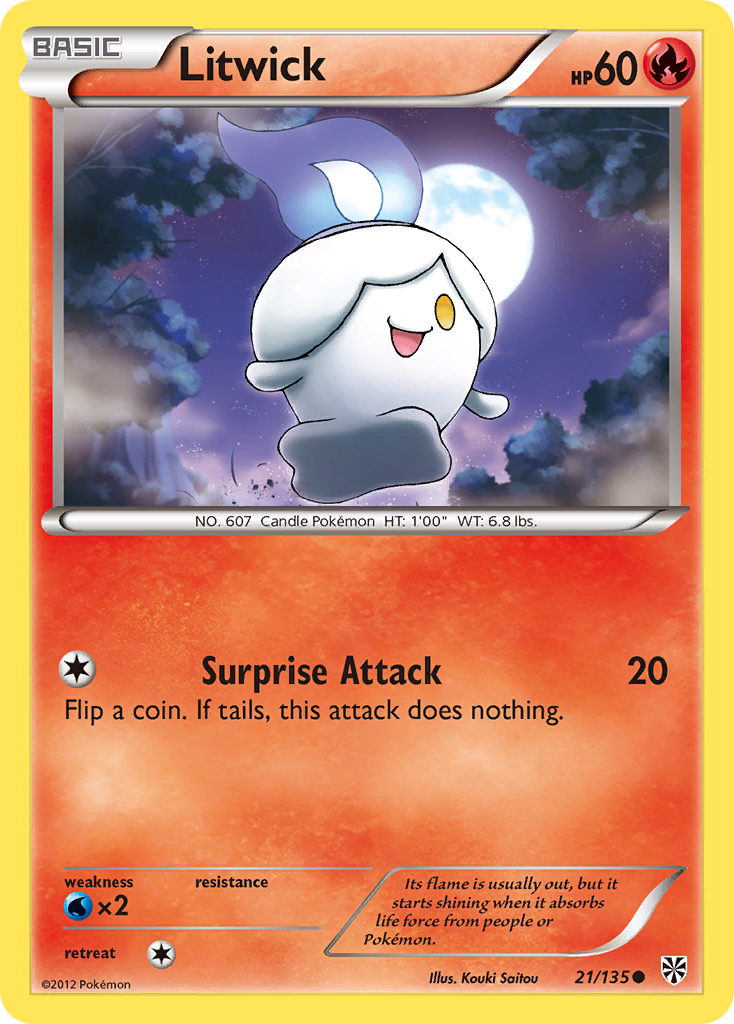 Litwick (21/135) [Black & White: Plasma Storm] | RetroPlay Games