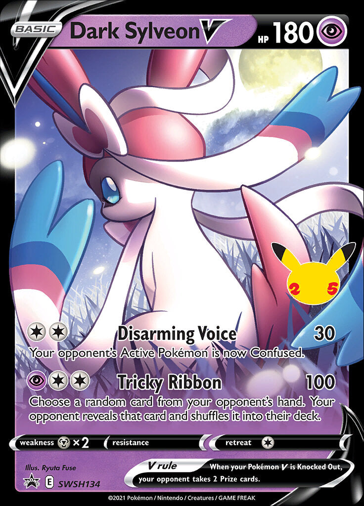 Dark Sylveon V (SWSH134) (Celebrations) [Sword & Shield: Black Star Promos] | RetroPlay Games