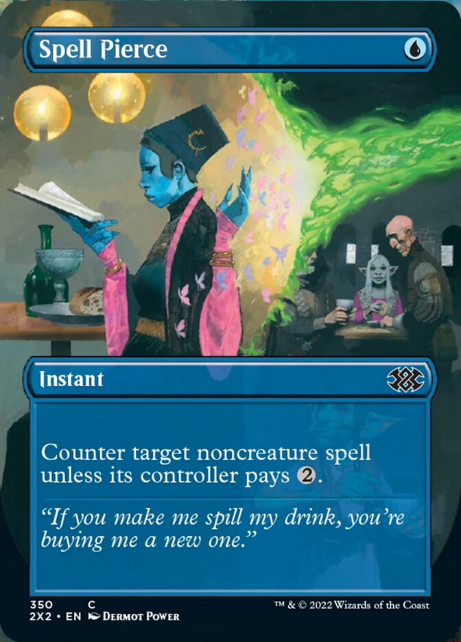 Spell Pierce (Borderless Alternate Art) [Double Masters 2022] | RetroPlay Games
