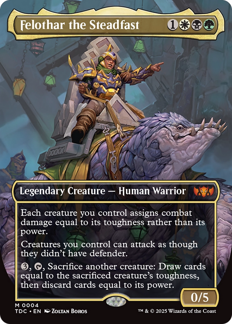 Felothar the Steadfast (Borderless) [Tarkir: Dragonstorm Commander] | RetroPlay Games